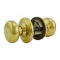 Kwikset Hancock Knob Vestibule Door Lock with New Chassis with 6AL Latch and RCS Strike Bright Brass Finish 750H-3